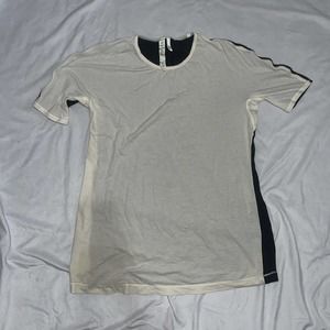 Lululemon Sz 12 White And Gray Casual Work Out Shirt